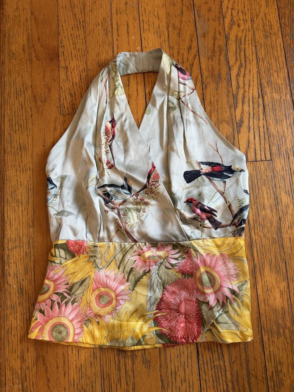 Doncaster Multicolor Silk Halter Top Womens 4